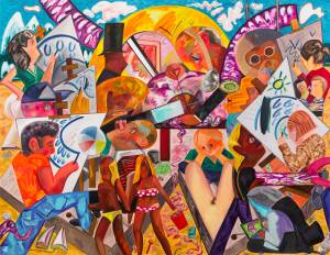 Dana Schutz. Assembling an Octopus, 2013. Oil on canvas, 120 x 156 in (304.8 x 396.2 cm).