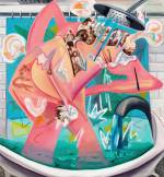 Dana Schutz. Slow Motion Shower, 2015. Oil on canvas, 78 x 72 in (198.1 x 182.9 cm).