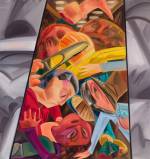 Dana Schutz. Fight in an Elevator 2, 2015. Oil on canvas, 96 x 90 in (243.8 x 228.6 cm).