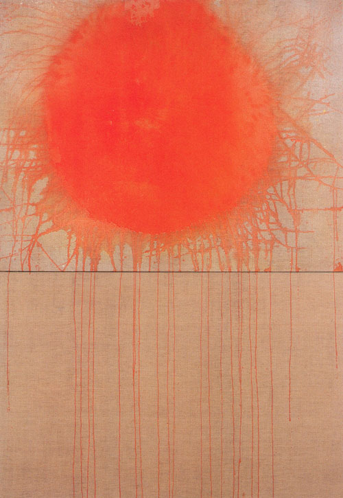 Patrick Scott. Large Solar Device, 1964. Tempera on unprimed canvas, 234 x 153 cm. Collection Dublin City Gallery The Hugh Lane.