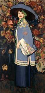 JD Fergusson. Le Manteau Chinois, 1909. Oil on canvas, 199.5 x 97 cm. The Fergusson Gallery, Perth & Kinross Council - presented by the JD Fergusson Art Foundation 1991.