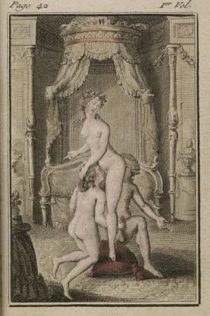 Unknown artist, <em>Illustration for La Philosophie dans le boudoir by Marquis de Sade</em>, London, 1795. The British Library, London