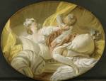 Jean-Honoré Fragonard (1732-1806), <em>The Beautiful Servant (Pointless Resistance)</em>, Undated. Oil on canvas, oval. Purchased 1958 with contribution from Nationalmusei Vänner and anonymous Donor The National Museum of Fine Arts, Stockholm Photo © The National Museum of Fine Arts, Stockholm