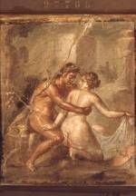 Unknown Artist, <em>Satyr embracing a Nymph</em>, Pompeii. Roman: c. 45-79 A.D. Wall painting. National Museum of Archaeology, Naples. Photo © Soprintendenza per i beni Archeologici delle Province di Napoli e Caserta