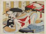 Unknown Artist, <em>Woman wearing red garment</em>. Album of Japanese woodblock prints. Victoria & Albert Museum, London, Far East Department © V&A Images/Victoria and Albert Museum, London