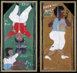 Rocking Mary/Mr. Fool, c1983 (double-sided). Sam Doyle (1906–1985), St. Helena Island, South Carolina. Enamel house paint on corrugated roofing tin, 52 x 26 x 1/2 in. Collection American Folk Art Museum, New York. Gift of Elizabeth Ross Johnson. Photograph: John Parnell, New York.