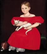 Girl in Red Dress with Cat and Dog. Ammi Phillips (1788–1865), Vicinity of Amenia, New York, 1830–1835. Oil on canvas, 30 x 25 in. Collection American Folk Art Museum, New York. Gift of the Siegman Trust, Ralph Esmerian, trustee. Photograph: John Parnell, New York.