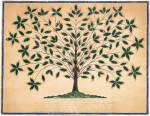 Gift Drawing: The Tree of Light or Blazing Tree. Hannah Cohoon (1788–1864), Hancock, Massachusetts, 1845. Ink, pencil, and gouache on paper, 16 x 20 7/8 in. Collection American Folk Art Museum, New York. Gift of Ralph Esmerian. Photograph courtesy Sotheby’s, New York.