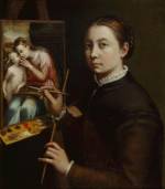 Sofonisba Anguissola. Self-portrait at the Easel Painting a Devotional Panel, 1556. Copyright: © Muzeum-Zamek, Lancut, Poland.