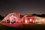 Serpentine Sackler Gallery.  Zaha Hadid Architects. Night view 2. Photograph © 2013 Luke Hayes.