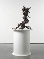 Raqib Shaw. Centaur Duo, 2016. Bronze with Renaissance patina, 43 5/16 x 27 9/16 x 33 7/16 in (110 x 70 x 85 cm). © Raqib Shaw. Photograph © White Cube (Ben Westoby).