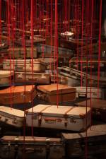 Chiharu Shiota. Accumulation - Searching for the Destination (detail), 2014. © DACS 2013, The New Art Gallery Walsall .Photograph: Jonathan Shaw.