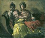Walter Sickert. <em>The Women on a Sofa – Le Tose</em>, c. 1903–4. Oil on canvas, 457 x 533 mm. Bequeathed by Sir Hugh Walpole, 1941, © Tate, London 2008. © Estate of Walter R. Sickert. All rights reserved, DACS 2008.