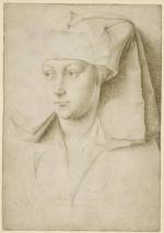 Rogier van der Weyden. Portrait of an unknown young woman, c1435. Silverpoint on cream prepared paper, 16.6 x 11.6 cm. © The Trustees of the British Museum.