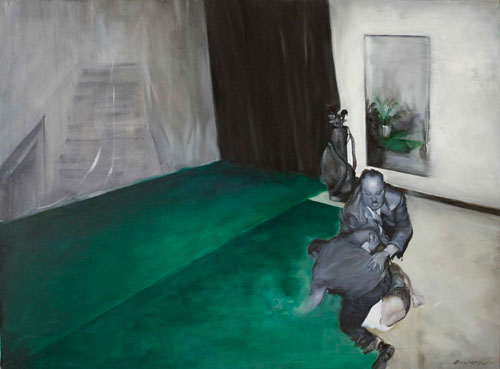 Fu Site. Scaled room no 5, 2013. Oil on paper, mounted on canvas, 130 x 97 cm.