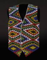 Zulu beaded waistcoat, glass and wool, South Africa, made before 1987. © The Trustees of the British Museum.