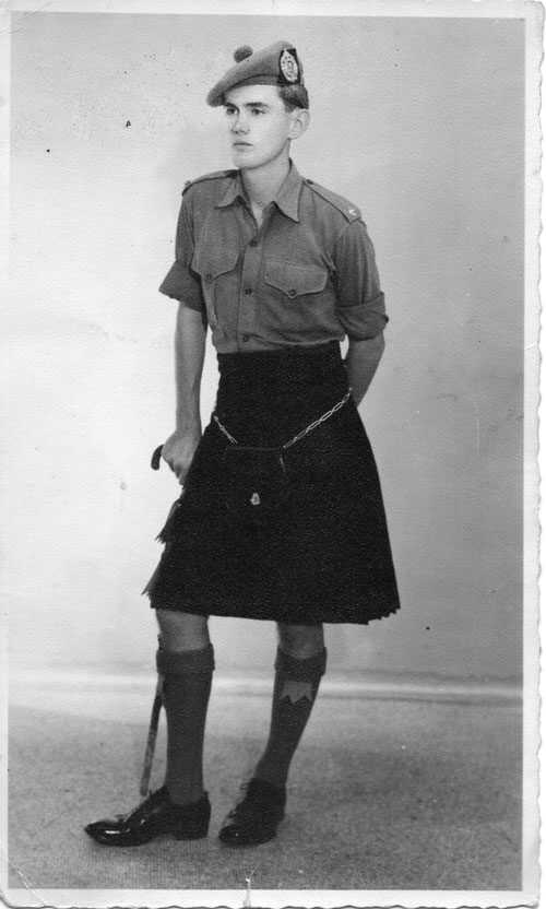 Michael Spens, Argyll and Sutherland Highlanders, c1959.