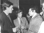 Michael Spens with Eduardo Paolozzi, c1971.