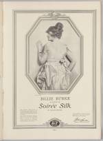 Advertisement for Rogers & Thompson’s Soirée Silk featuring Billie Burke. Photograph by Sarony Studio. From The Theatre, September 1916: 165. Private collection. Photograph: Bruce White.
