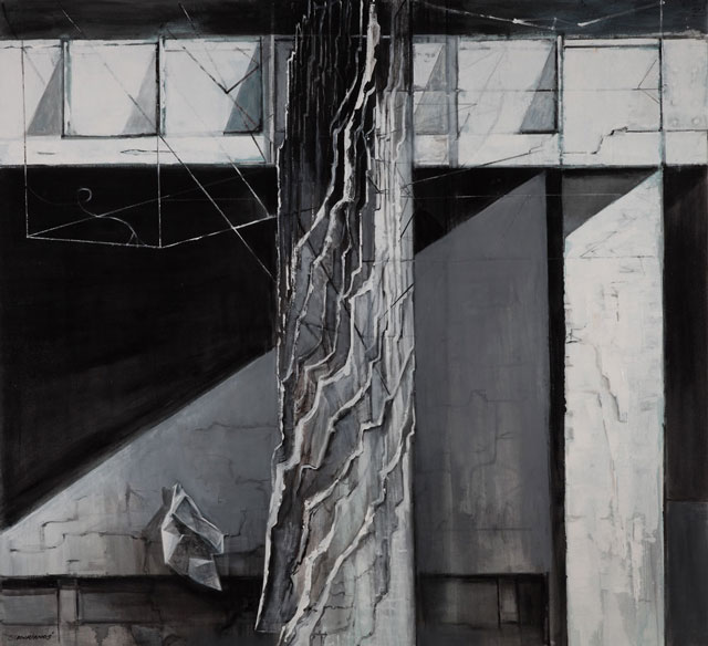 Wendy Stavrianos. Bridge 2 Relic, 2016. Acrylic on canvas, 180 x 195 cm.