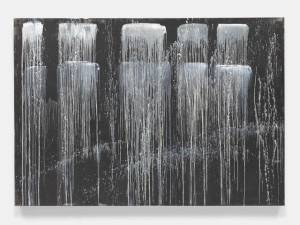 Pat Steir. Dragon Tooth Waterfall, 1990. Oil on canvas, 92 x 132 1/2 in (233.7 x 336.6 cm). © Pat Steir, 2016. Courtesy Dominique Lévy, New York / London.