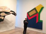 Frank Stella. A Retrospective. Gallery view showing juxtaposition of aluminium to Irregular Polygon. Photograph: Jill Spalding.