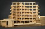 James Stirling (Firm). History Faculty Building, University of Cambridge, England (1963-67). Presentation model, wood and plastic. James Stirling/Michael Wilford fonds, Canadian Centre for Architecture, Montréal. © CCA.