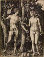 Albrecht Dürer (1471–1528). Adam and Eve, 1504. Engraving, 25.2 x 19.3 cm. © The British Museum, London.