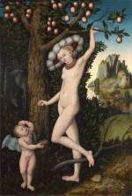 Lucas Cranach the Elder (1472-1553). Cupid complaining to Venus, about 1525. Oil on wood, The National Gallery, London. © The National Gallery, London.