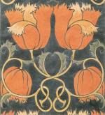 Studio International Special Centenary Number, Vol 201 No 1022/1023, page 12. Charles Francis Annesley Voysey (1857-1941), Tulips, c1888 (detail). Design for printed velveteen, 80 x 40 cm. © Studio International.