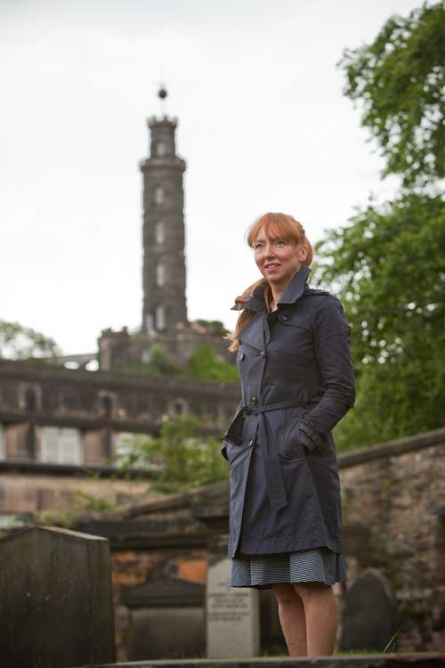 Portrait of Susan Philipsz in Old Calton Cemetery, Edinburgh. Photograph: Courtesy Stuart Armitt.