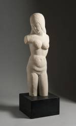 Eric Gill. Torso - Woman, 1913. Bath stone, on a slate base, 57.8 x 18 x 11.5 cm excluding base. Ingram Collection. Courtesy of the Ingram Collection of Modern British Art / Image credit © JP Bland.