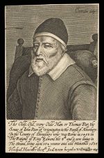 Cornelius van Dalen I, Thomas Parr, aged 152, England, 1635. Engraving, Wellcome Collection.