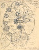 Anna Mary Howitt Watts, Life of the Painting medium, c1856–72. Pencil on paper. Collection of The College of Psychic Studies. Photo: Siyu Chen Lewis.