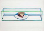 Wayne Thiebaud, Caged Pie, 1962. Oil on canvas, 51.1 x 71.4 cm, The San Diego Museum of Art, Museum Purchased through the Earle W. Grant Acquisition Fund. 1977.109 © Wayne Thiebaud/VAGA at ARS, NY and DACS, London 2025. Image courtesy the San Diego Museum of Art.