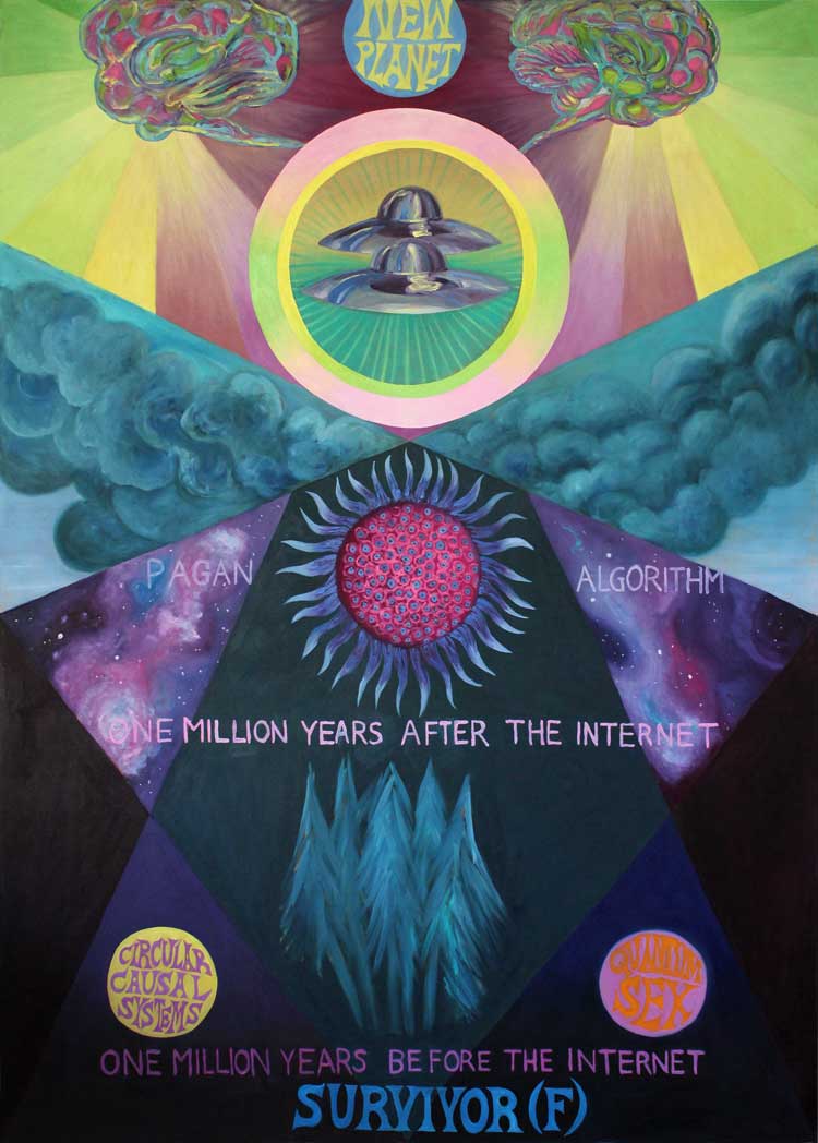 Suzanne Treister, SURVIVOR (F)/One Million Years Before And After The Internet, 2016-19. Courtesy the artist, Annely Juda Fine Art, London and P·P·O·W Gallery, New York.