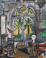 Pablo Picasso, The Studio, 1955. Oil paint on canvas. Tate. © Succession Picasso / DACS, London 2025.