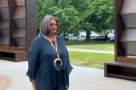 Marina Tabassum at the opening of A Capsule in Time, Serpentine Pavilion, London, 2025. Photo: Veronica Simpson.
