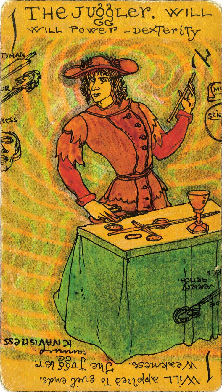 The Juggler. Austin Osman Spare tarot deck, c1906. Courtesy The Magic Circle Collection.