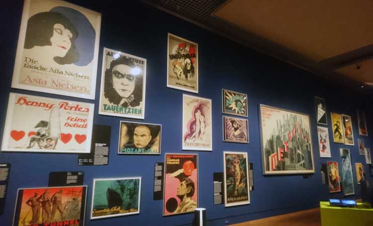 The Big Screen: Film Posters of All Time, installation view, 1910-1930s, Kulturforum, Berlin, 3 November 2023 – 3 March 2024. Photo: Sabine Schereck.