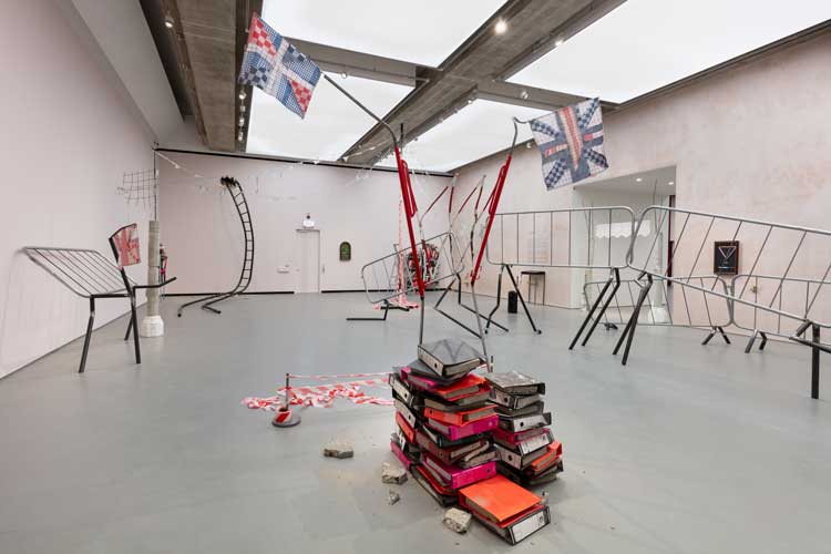 Jesse Darling, installation view, Turner Prize 2023, Towner Eastbourne. Photo: Angus Mill.