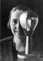 Sophie Taeuber-Arp with Dada-Head, Zurich, 1920. Photo: Nic Aluf. © Stiftung Arp e.V., Berlin/Rolandswerth.