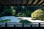 View of the Japanese garden through the Pavilion gallery. Photo: GION.