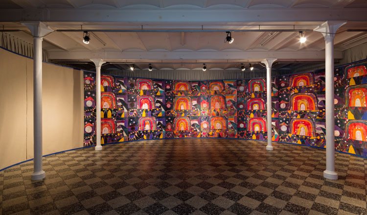 Alexander Tovborg. Bocca Baciata, 2014. Installation view, Overgaden Institute of Contemporary Art, Copenhagen, Denmark. Courtesy of the artist and Galleri Nicolai Wallner. Photo: Anders Sune Berg.