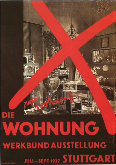 Willi Baumeister. Wie wohnen? Die Wohnung (How should we live? The Dwelling) poster, 1927. Deutscher Werkbund at the Weissenhofsiedlung, Stuttgart. Lithograph. The Museum of Modern Art, Gift of Philip Johnson, 364.1950. Digital Image © The Museum of Modern Art/Licensed by SCALA / Art Resource, NY. © Artist Rights Society (ARS), New York/ VG Bild-Kunst, Bonn.