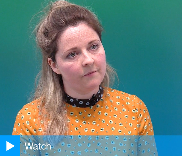 Boo Saville talking to Studio International at Newport Street Gallery, London, 12 June 2018. Photograph: Martin Kennedy.