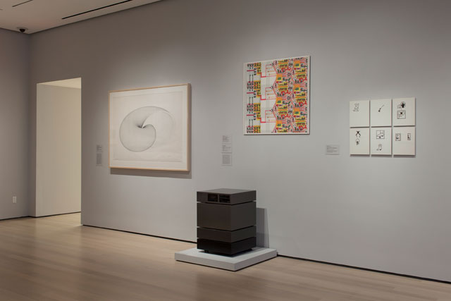 Installation view of Thinking Machines: Art and Design in the Computer Age, 1959-1989. The Museum of Modern Art, New York, November 13, 2017–April 8, 2018. © 2017 The Museum of Modern Art. Photograph: Peter Butler.