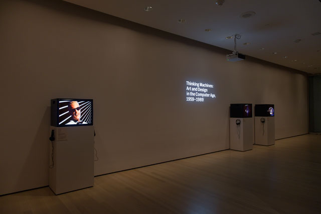 Installation view of Thinking Machines: Art and Design in the Computer Age, 1959-1989. The Museum of Modern Art, New York, November 13, 2017–April 8, 2018. © 2017 The Museum of Modern Art. Photograph: Peter Butler.