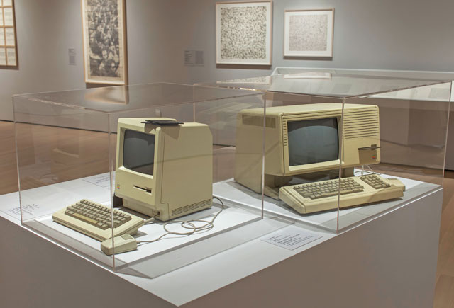 Installation view of Thinking Machines: Art and Design in the Computer Age, 1959-1989. The Museum of Modern Art, New York, November 13, 2017–April 8, 2018. © 2017 The Museum of Modern Art. Photograph: Peter Butler.