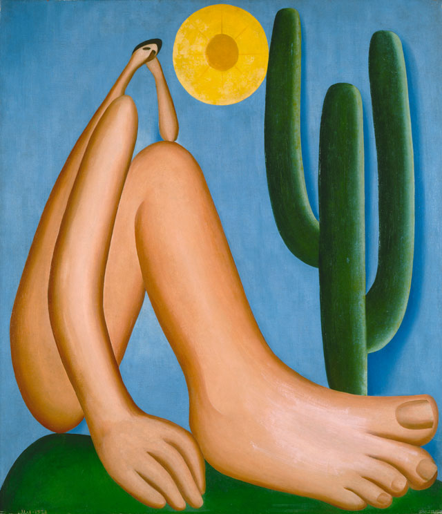 Tarsila do Amaral. Abaporu, 1928. Oil on canvas, 33 7/16 x 28 3/4 in (85 x 73 cm). Collection MALBA, Museo de Arte Latinoamericano de Buenos Aires. © Tarsila do Amaral Licenciamentos.
